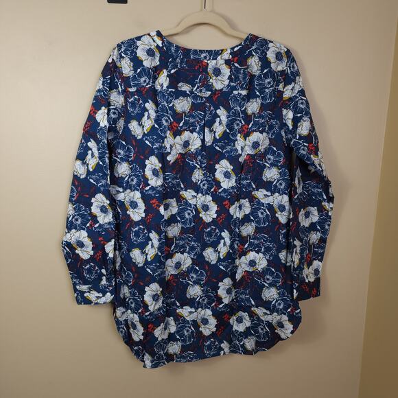 Duluth Wrinklefighter Tunic in Navy Sun Floral Size M - Picture 6 of 9